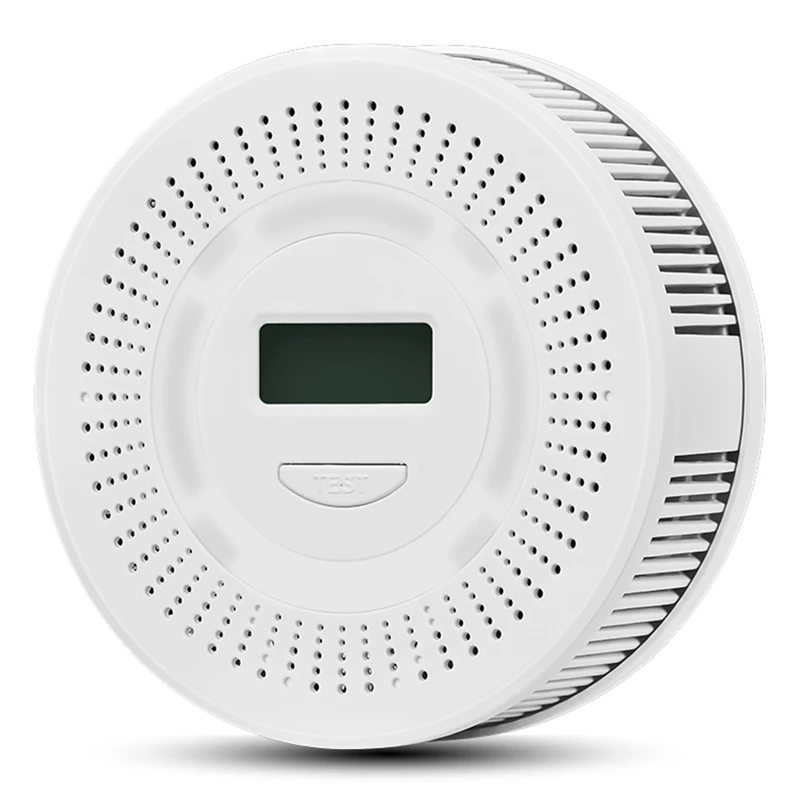 1 Piece 2-In-1 CO Carbon Monoxide Alarm & Smoke Detector Sensor Security Protection Sound Alarm Gas White For Home