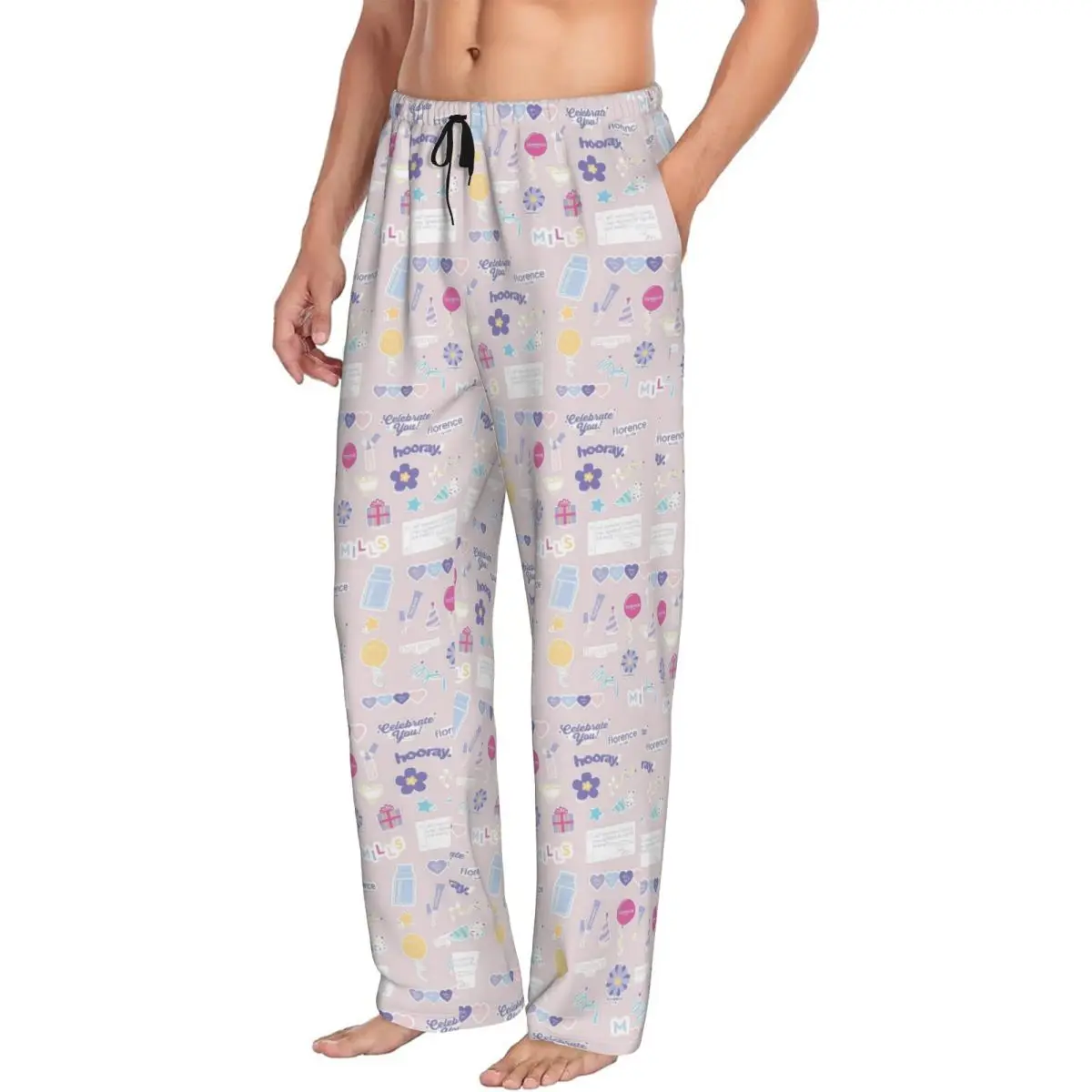 Custom Florence By Mills Millie Bobby Brown  Pajama Pants Men Sleepwear Sleep Lounge Bottoms with Pockets