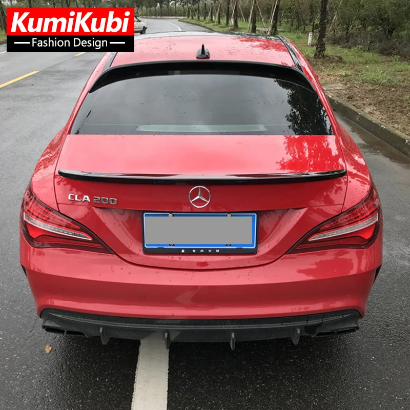 For Mercedes Benz CLA Class CLA45 W117 C117 Gloss Black Roof Spoiler 2013-2019 CLA220 CLA200 CLA45 Rear Window Roof Spoiler Wing