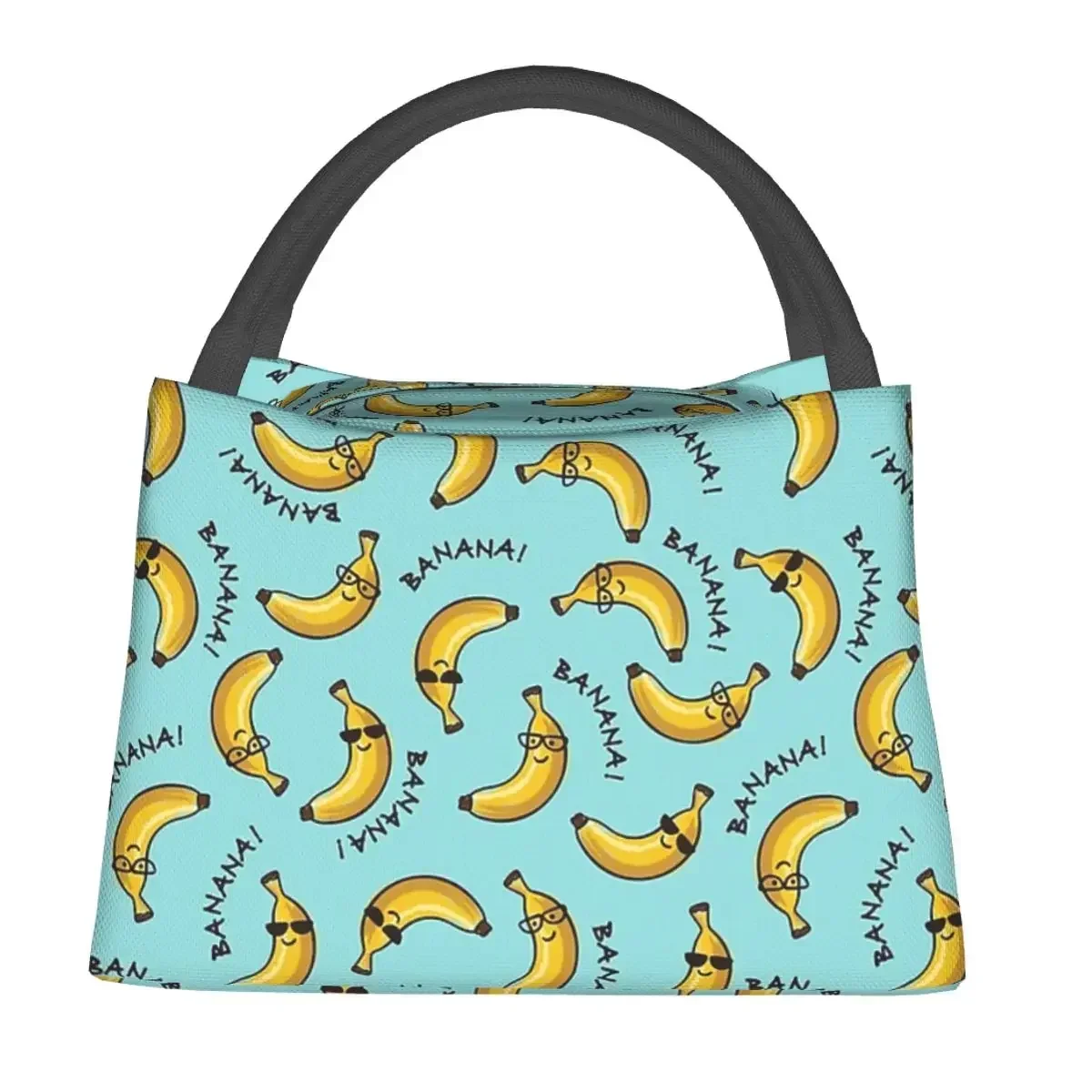 I Am A Cool Banana Pattern Lunch Bags Insulated Bento Box Lunch Tote Picnic Bags Cooler Thermal Bag for Woman Children Travel