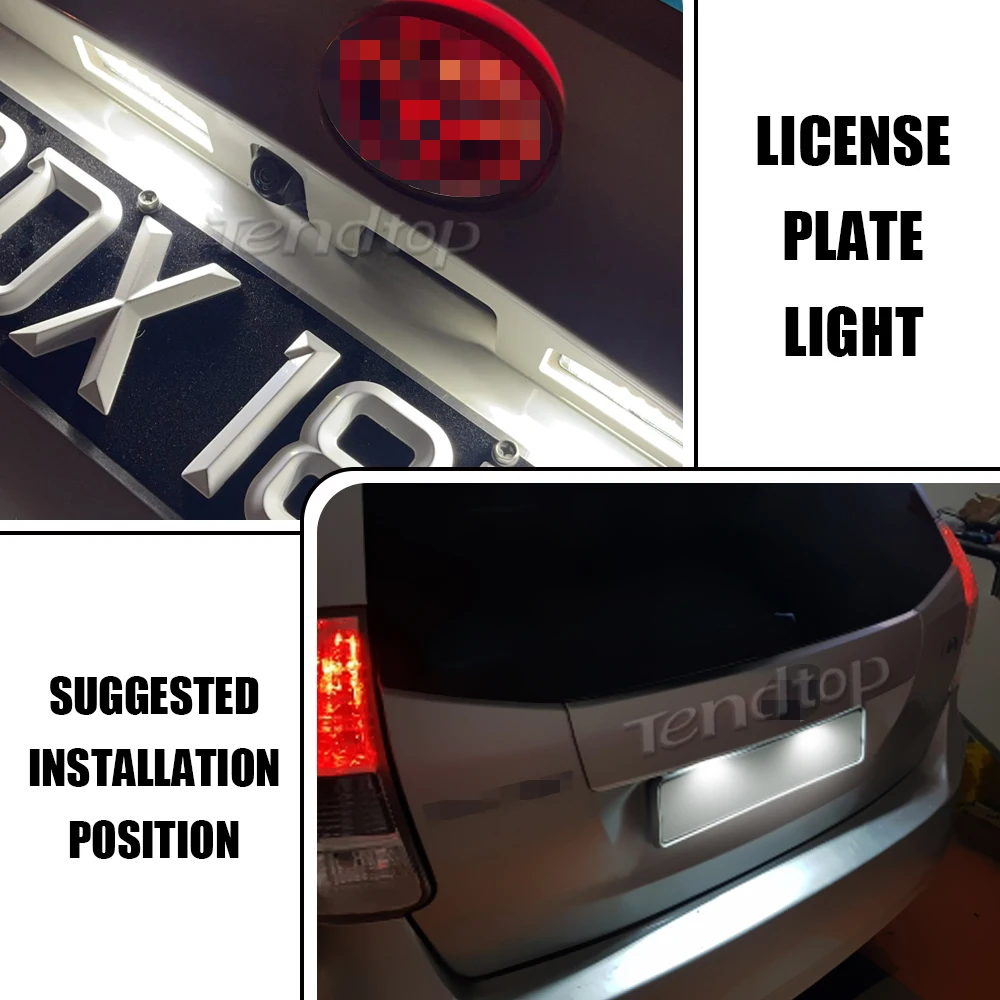 2 Stuks Witte Led Nummerplaat Licht Lamp Voor Toyota Prius Xw20 Xw30 Prius Plus/V Venza Matrix Rav4 Voor Lexus Ct 200H Scion