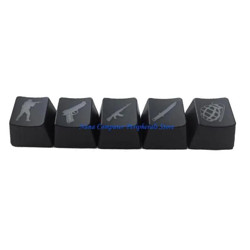 F68C 5 Keys Mechanical Keyboard Replacement Accessories ABS Keycaps for Cherry MX
