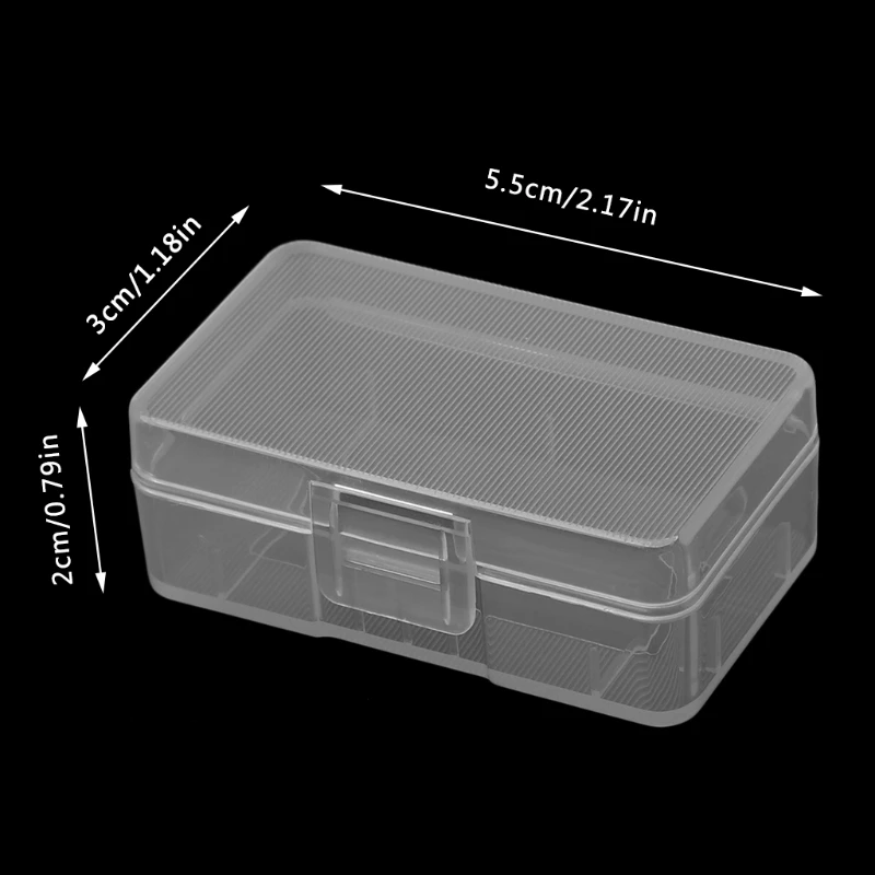 Mini Transparent for Case Holder Storage Box For 1x 9V Battery Or 2x AA Batterie