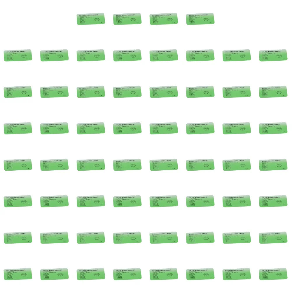 1-100 Stuks 4/0 Medische Monofilament Nylon Individueel Verpakt Veterinaire Praktijk Hechtdraad Kits Voor Hechtdraad Onderwijs Oefeningen
