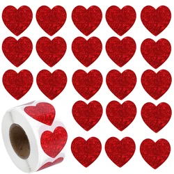 500/1000pcs Love Heart Shaped Sticker Red Heart Valentines Gift Seal Labels For Wedding Birthday Party Decor Stationery Stickers