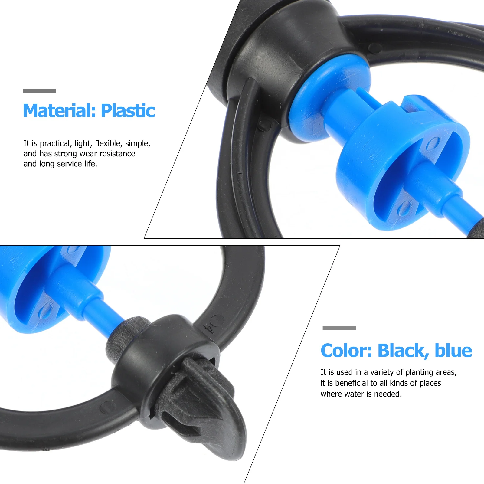 หัวฉีดน้ำรดต้นไม้แบบหมุนได้ 360 องศา 10 ชิ้น สำหรับรดน้ำสนามหญ้า เครื่องมือรดน้ำในเรือนกระจก หัวฉีดน้ำรดต้นไม้ในสวน