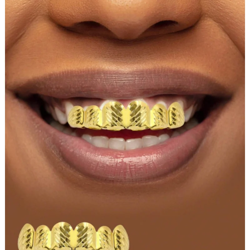 

one Set Hot Selling Leopard Print Flat Hip Hop Tooth Decoration, Suitable for Halloween Party