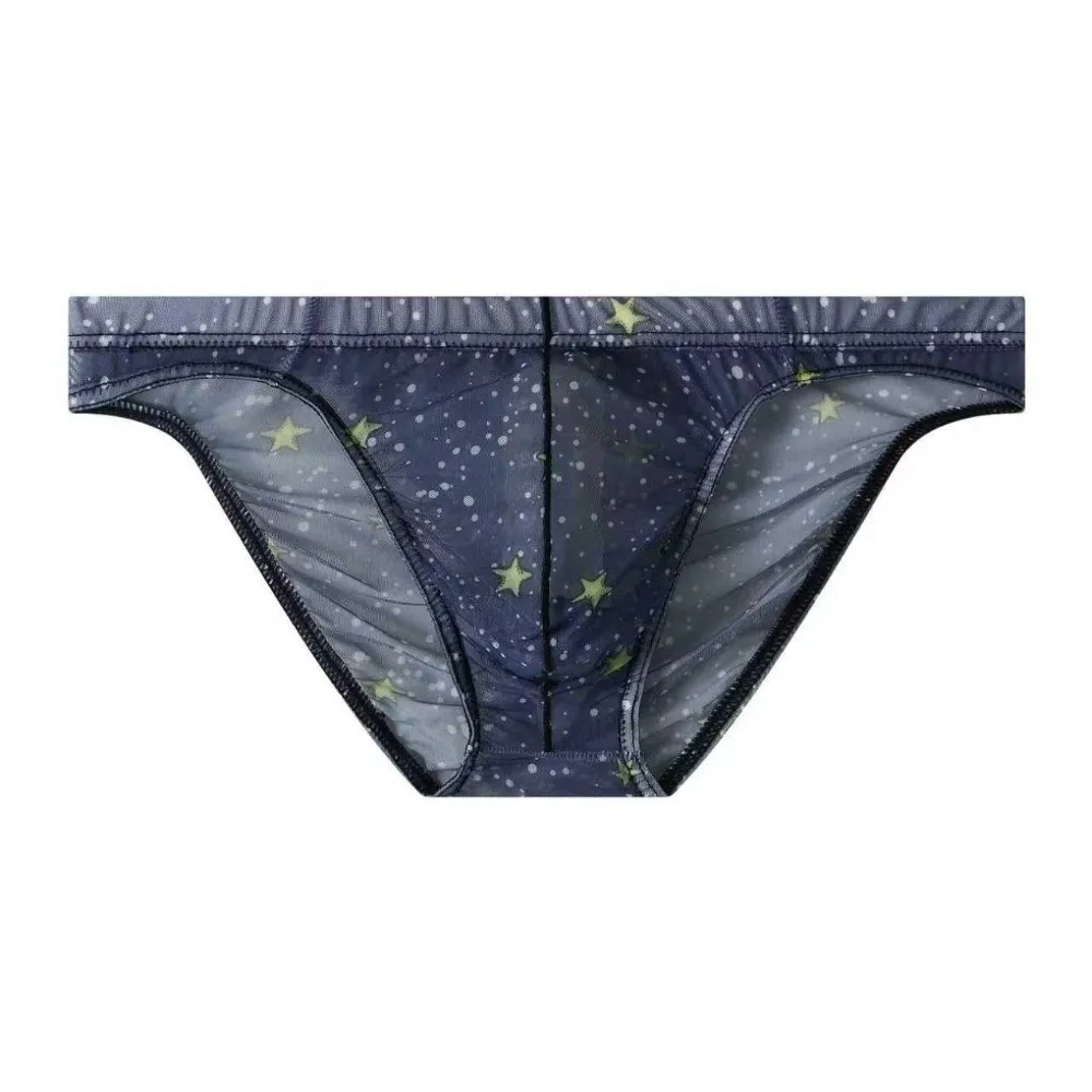 Comfortable Low Waist Male Underwear Mesh Fashion Men Briefs Moisture Wicking Stretch Panties Daily
