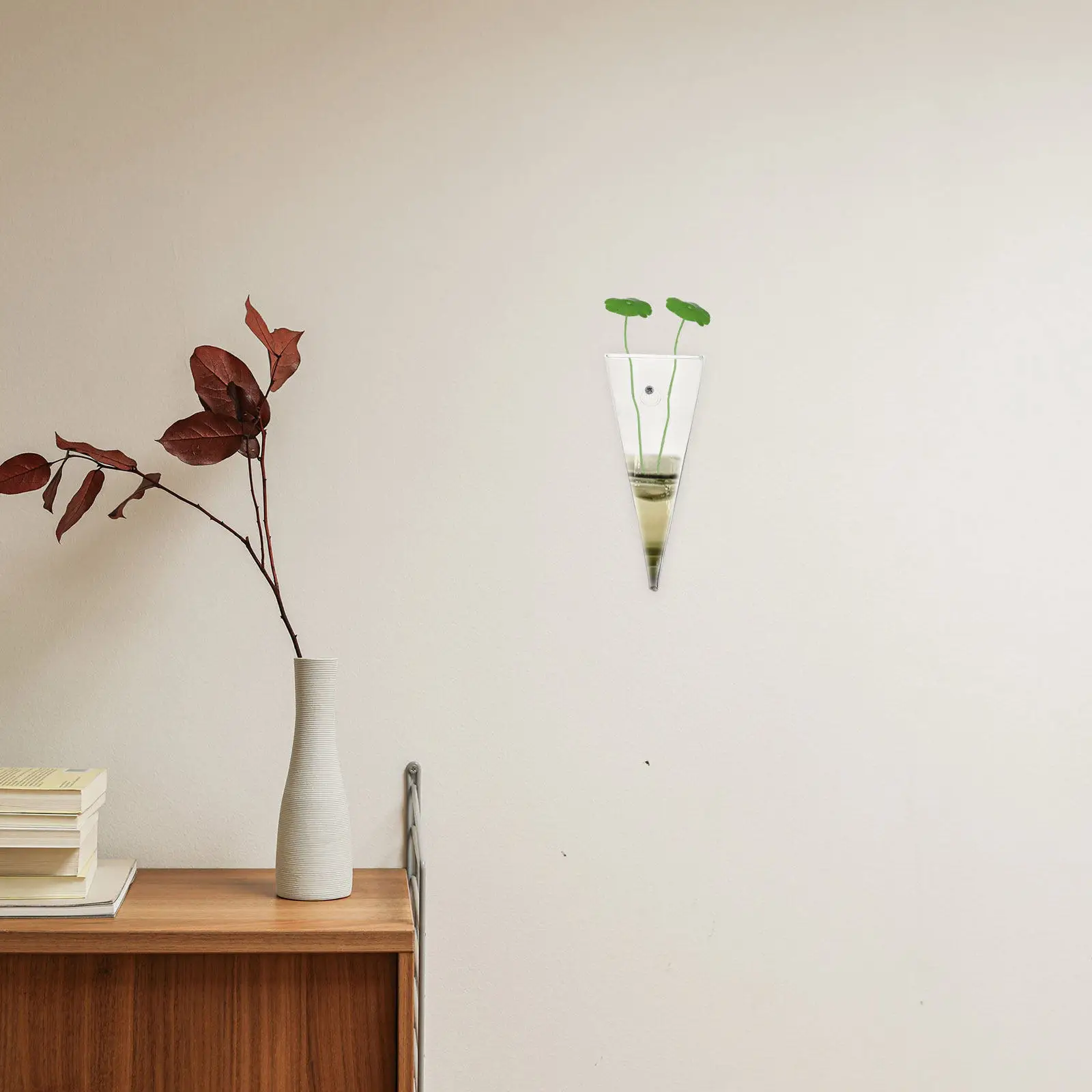 Hanging Wall Vase Transparent Hydroponic Planter Indoor Plants Home Office Space-Saving Glass Propagation Holder