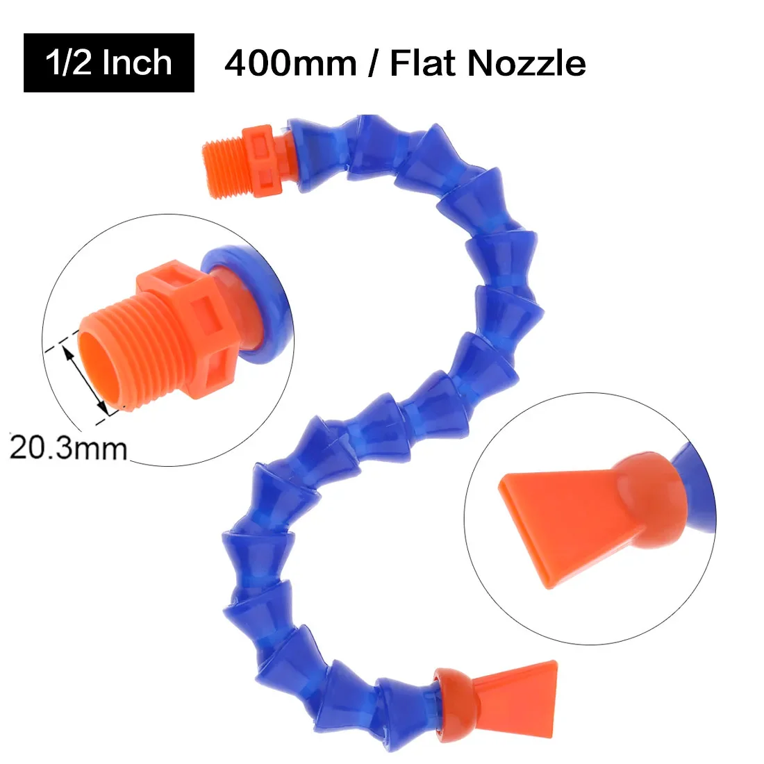 Mangueira flexível do tubo refrigerando do óleo da água, bocal principal plástico, liso ou redondo, trituração do CNC, tubo do líquido refrigerante do torno, 1/4 ", 1/2", 3/8"