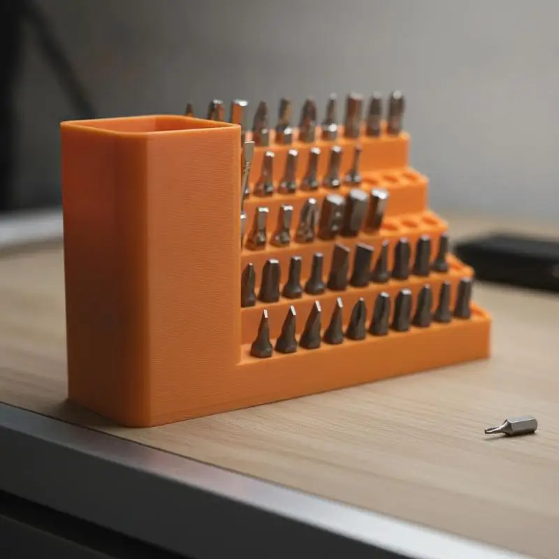 50-Hole Bit Storage Holder Organizer Heavy Duty Wear Resistant Tool Bag for Electrician Garage Power Tool Organization