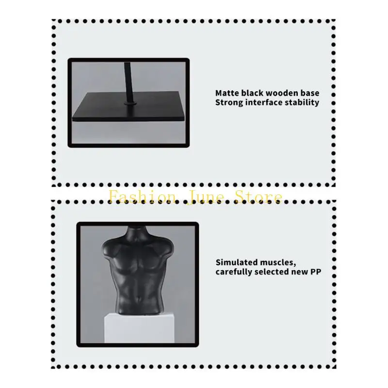 N5KA Plastic Male Mannequin for Flexible Clothing Display in Retail Stores and Photography Studios with Realistic Proportion