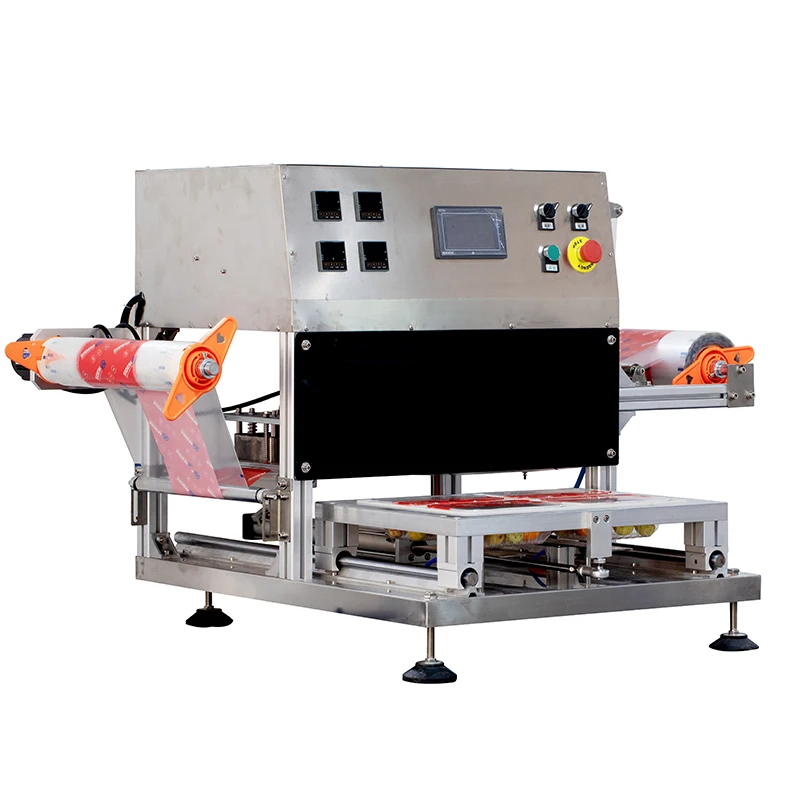 Semi-Automatic Electric Full Stainless Steel Gear Bearing Universal Voltage Low Price Beverage Paper Tray Sealing Machine