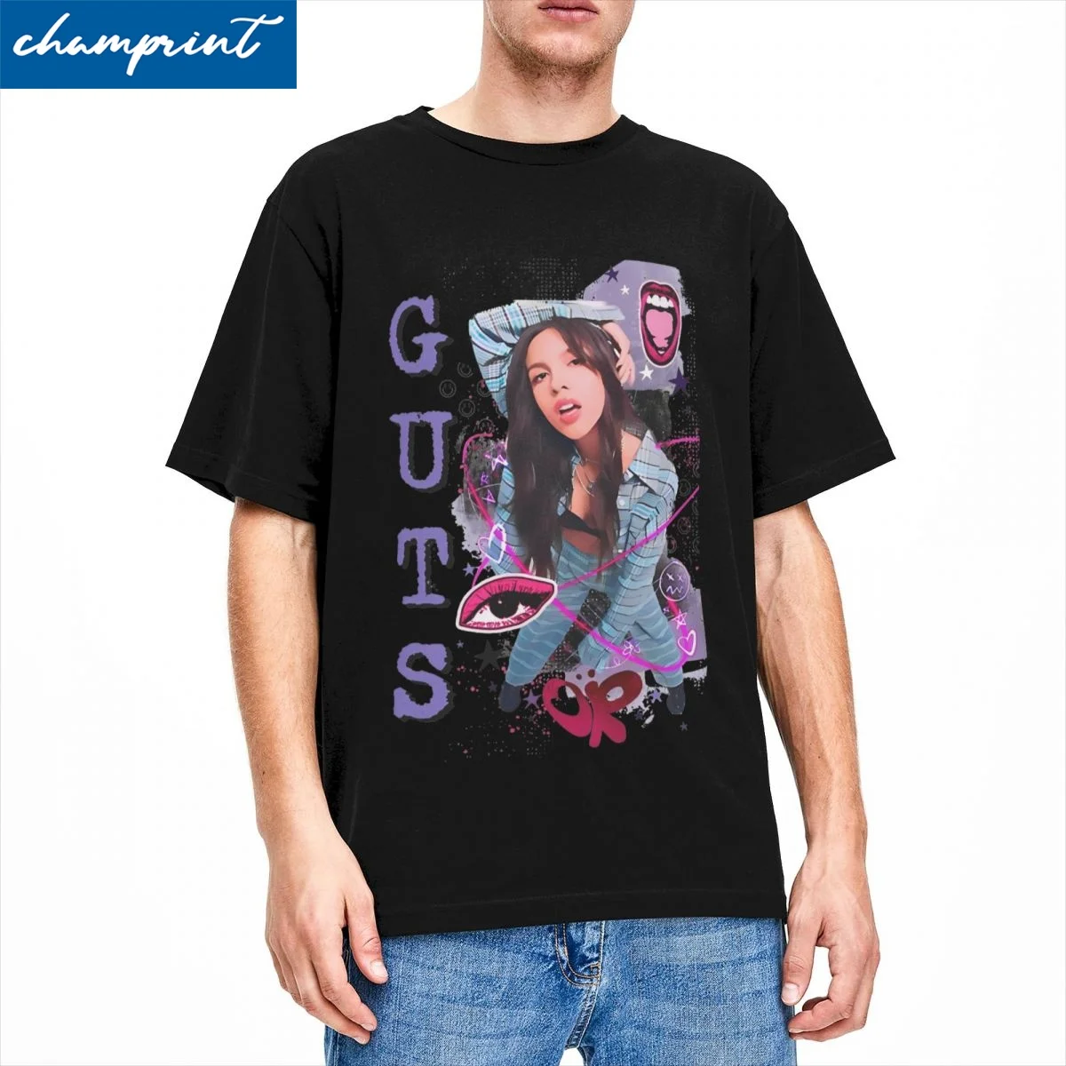 

Футболки Oliviaa Sour Guts Vampire для мужчин и женщин Rodrigos, винтажная футболка из чистого хлопка с круглым вырезом, футболки с короткими рукавами, одежда