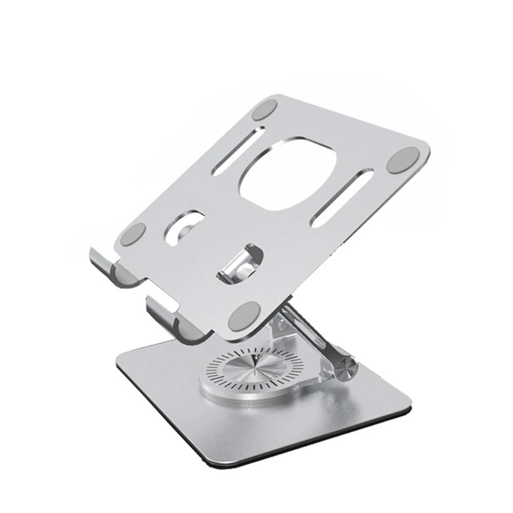 Faltbarer Handyhalter, 360 Grad drehbar, ausgehöhlter Tablet-Riser, rutschfester Tablet-Halter, höhenverstellbar, für 4,7–12 Zoll