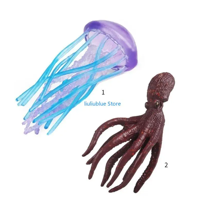 medusas calamar juguete Simulada Vida Animales Realista Jelly Toy Océano Animales Figuras