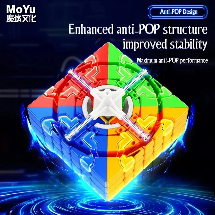 MOYU MeiLong 7 V2 7x7x7 Magnetic Magic Speed Cube สติกเกอร์ Professional Fidget ของเล่น MoYu MeiLong 7 Cubo Magico