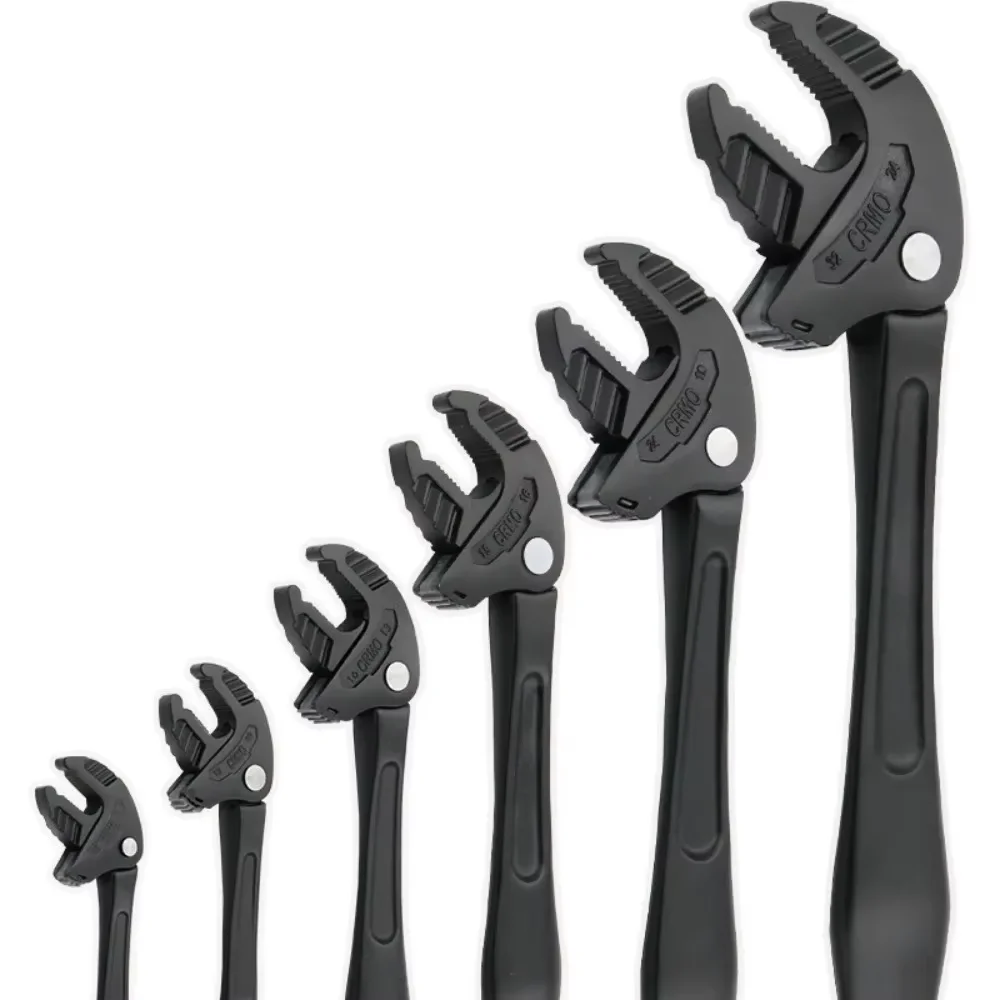 Heavy-Duty Industrial Crab Claw Wrench - Quick-Adaptive Ratchet, Wide Jaw Adjustable Tool for Automotive Repair, Plumbing