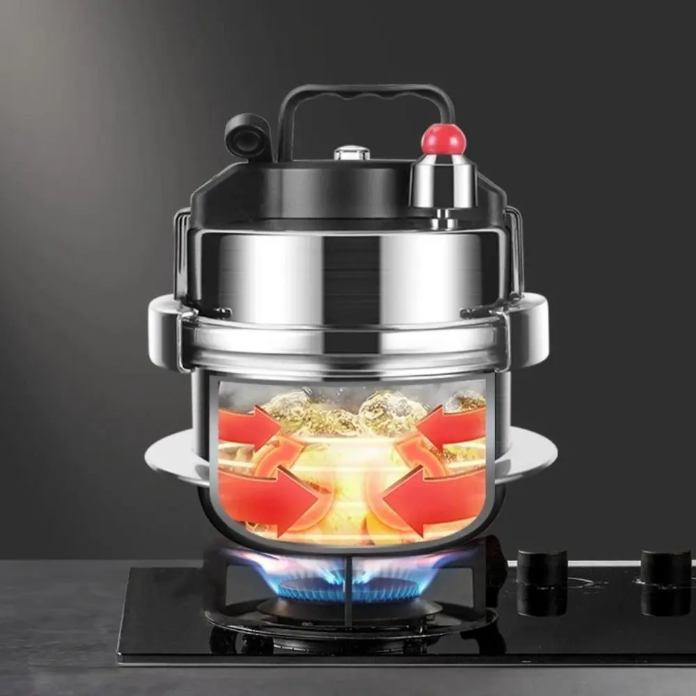 

304 Stainless Steel Mini Pressure Cooker 1.4L Household Camping Pressure Pot Universal Plateau Rice Cooker Travel