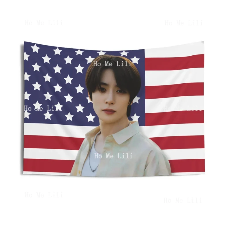 Jaehyun American Flag Tapestry Decor Fan Gift