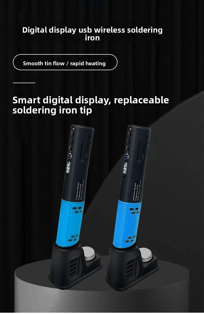 Wireless Charging Digital Display Electric Soldering Iron Household Outdoor Maintenance Welding Welding Pen Constant Temperature