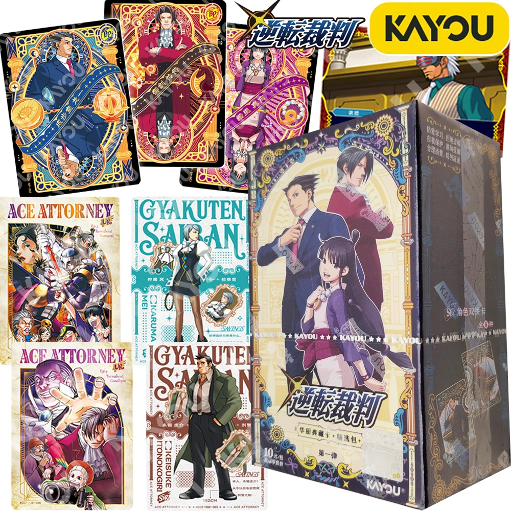 

New Kayou Official Ace Attorney Anime Game Collection Cards for Fans Phoenix Wright Fun Hobby Grating Cards Birthday Toys Gifts