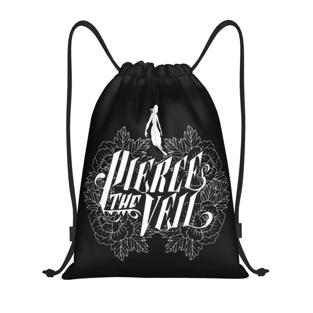 Rock Band Pierce Veil Drawstring Bag Women Men Foldable Sports Gym Sackpack Shopping Storage Backpacks