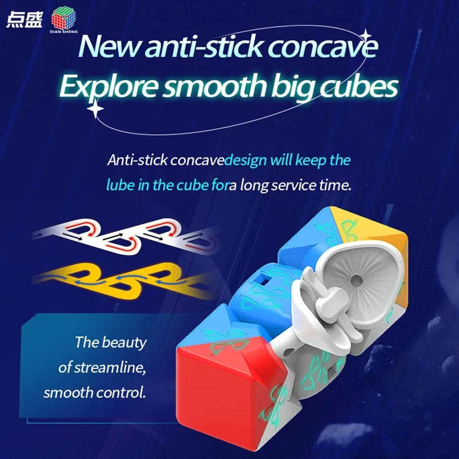 Diansheng 3x3 Cube magique magnétique 7 cm 8 cm 9 cm 10 cm taille jouets de Puzzle professionnels pour enfants enfants cadeau Cubo Magico jouet