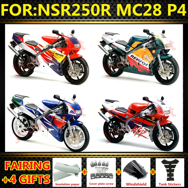 New ABS Motorcycle Whole Fairings Kit fit for NSR250R NSR 250 NC28 mc28 P4 1994 1995 1996 bodywork fairing kits