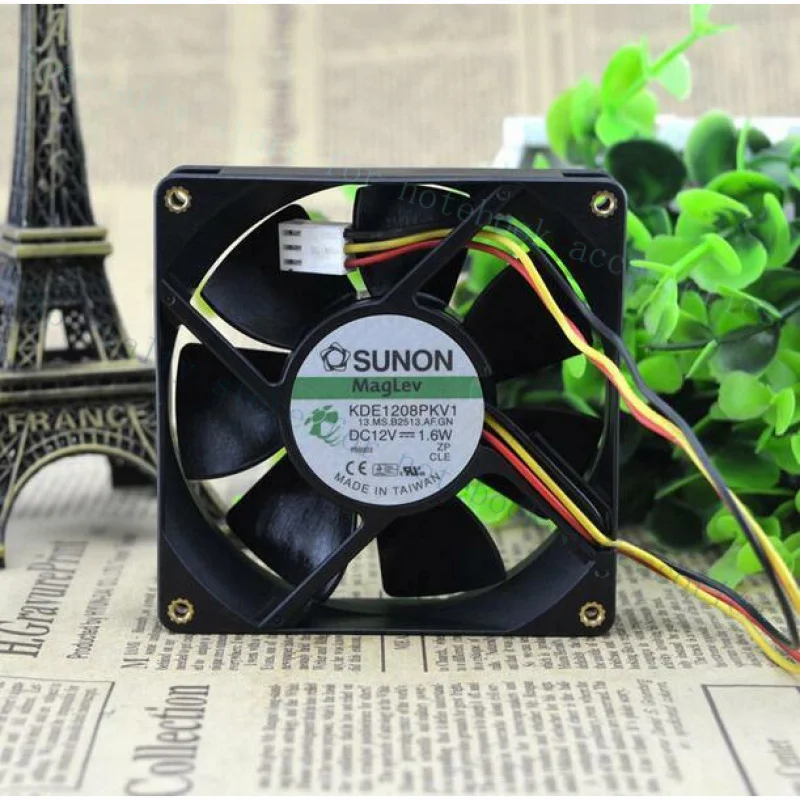 A+ Original SUNON KDE1208PKV1 DC 12V 1.6W 8CM 8020 80x80x20mm 3-line Cooling Fan
