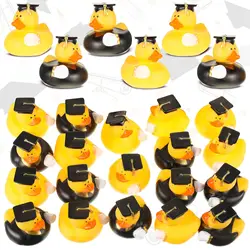 24/48Pcs Graduation Rubber Ducks Graduation Gifts Duck Bulk Graduation Party Favors Decoration Classroom Tassel Cap