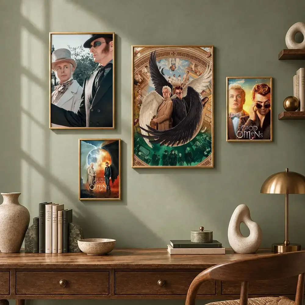 Fantasy TV Series Good Omens Poster HD Self-Adhesive No Residue After Removal Ideal for All Kinds of Wall Decor
