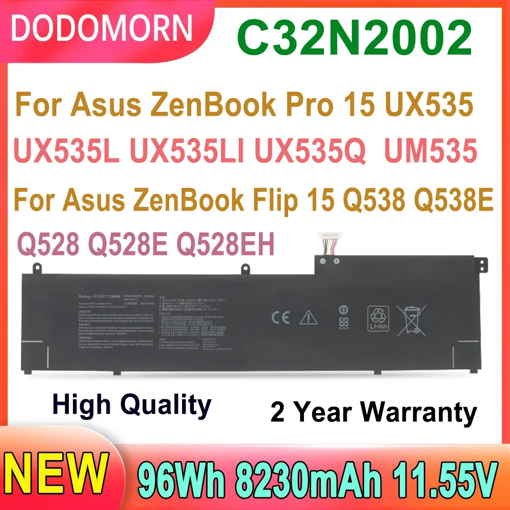 Аккумулятор для ноутбука Asus ZenBook Pro 15 UX535, 15 OLED UX535Q UM535, Flip 15 UX564 Q538 Q528 0B200-03770000 96 Втч