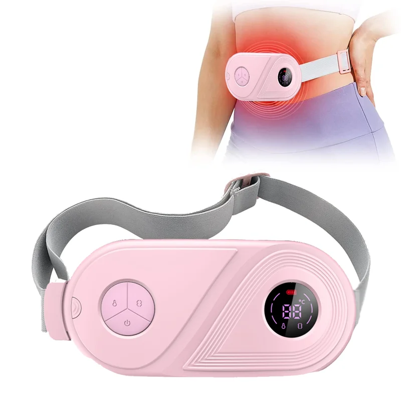 Waist Massager Warm Uterine Electric Period Cramp Massager Vibrator Heating for Menstrual Relief Belt Care Waist Stomach