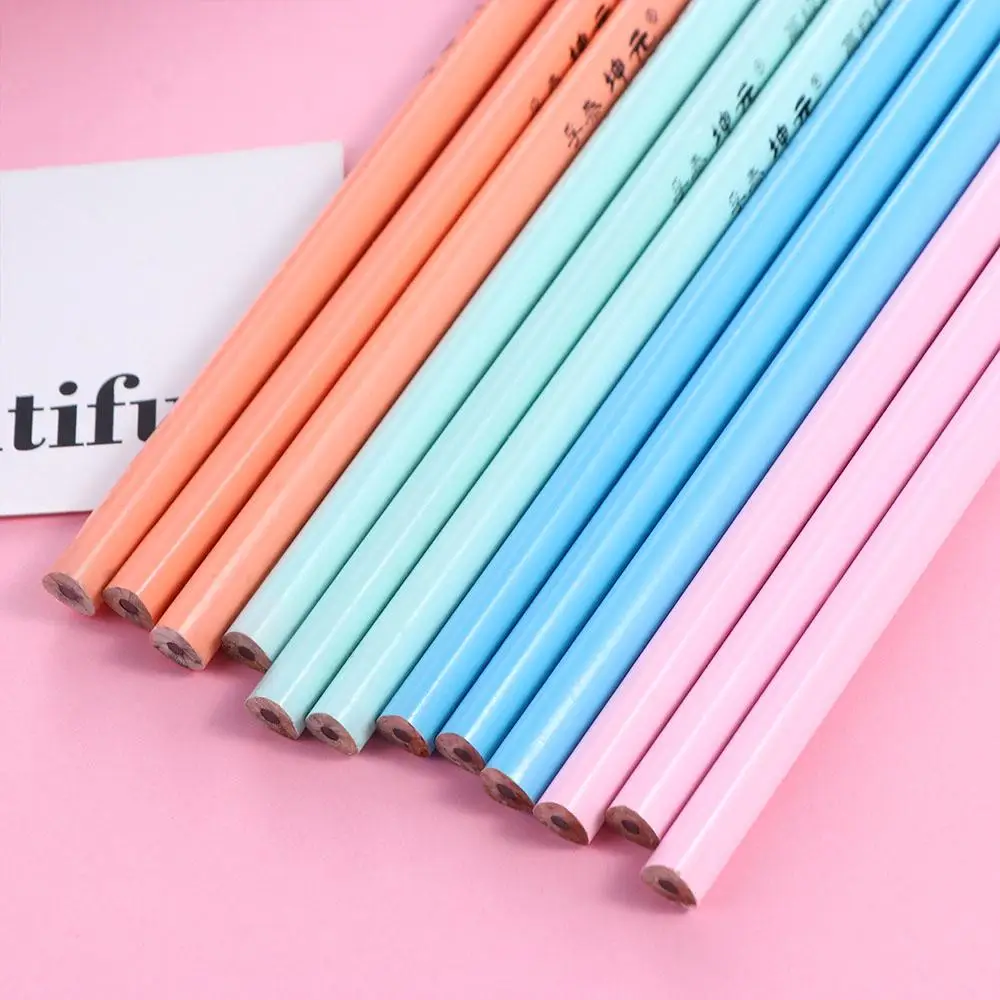 3Pcs School Supplies Kawaii with Eraser Macaron Color Student Prize Stationery Student Pencil HB Pencil Pencil Kids Pencil