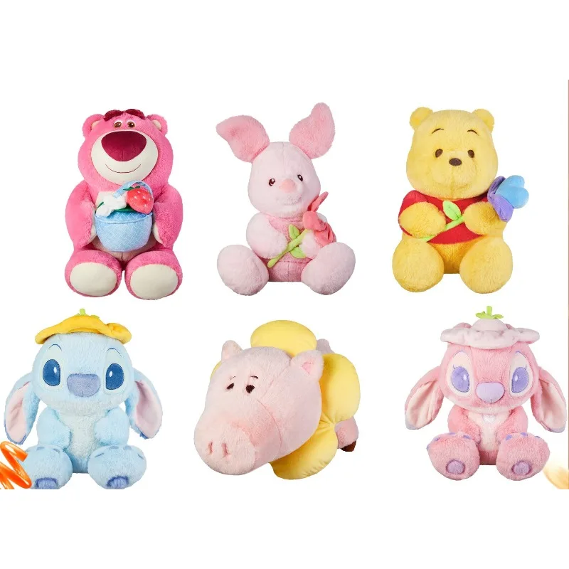 

Original MINISO Strawberry Bear Pooh Bear Plush Doll Animal Action Figure Model Toys Gifts Collection Ornament Holiday Gift