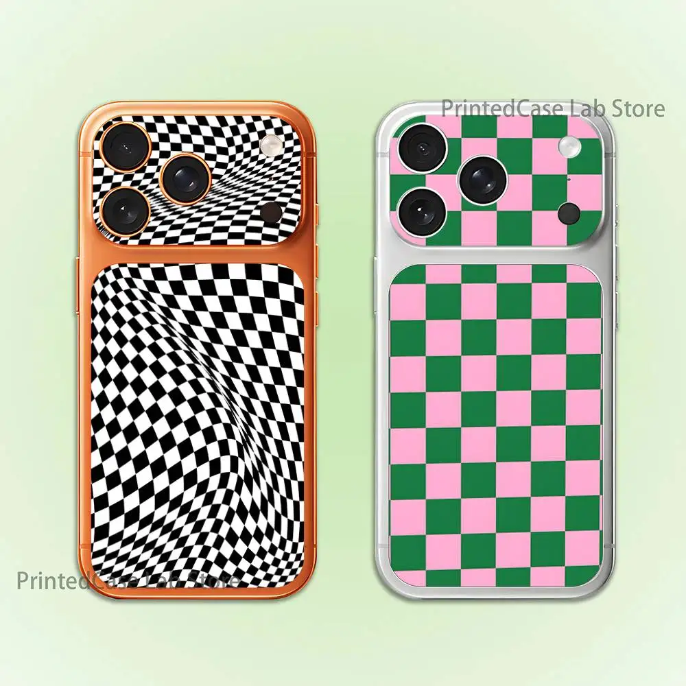 

Checkered Pattern Screen protector for iPhone 17 Pro Max and 17 Pro HD camera lens protection