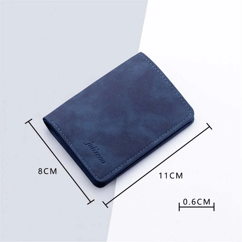 Portable Fashion PU Leather Card Case Mini Money Bag Coin Pouch Men Wallet Short Wallet Business Card Holder Coin Purse