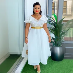 African Wedding Party Dresses for Women 2024 Plus Size Africa Clothes Dashiki Ankara Evening Gown Elegant Turkey Outfit Robe