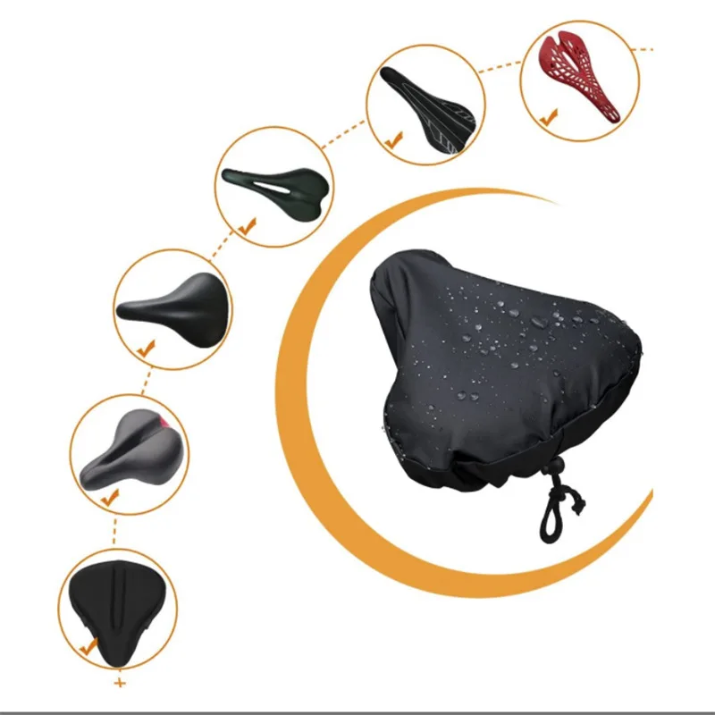 Outdoor Bicycle Seat Rain Cover Sports Cycling Bike Accessories Waterproof Saddle Rain Dust Cover UV Protection For MTB Bike