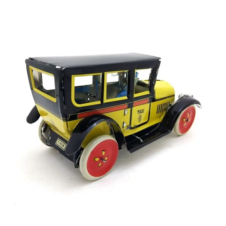 M805PAYA Red Yellow Taxi 8090 Nostalgic Theme Personalized Decoration Creative Gift Iron Sheet Toy