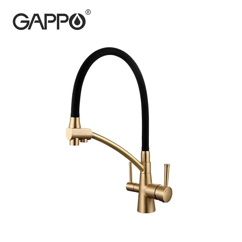 005 GAPPO High-end Solid Brass Kitchen Sink Faucet Hot and Cold 3 in 1 Water Mixer Filter Faucet with Water Purification Tap