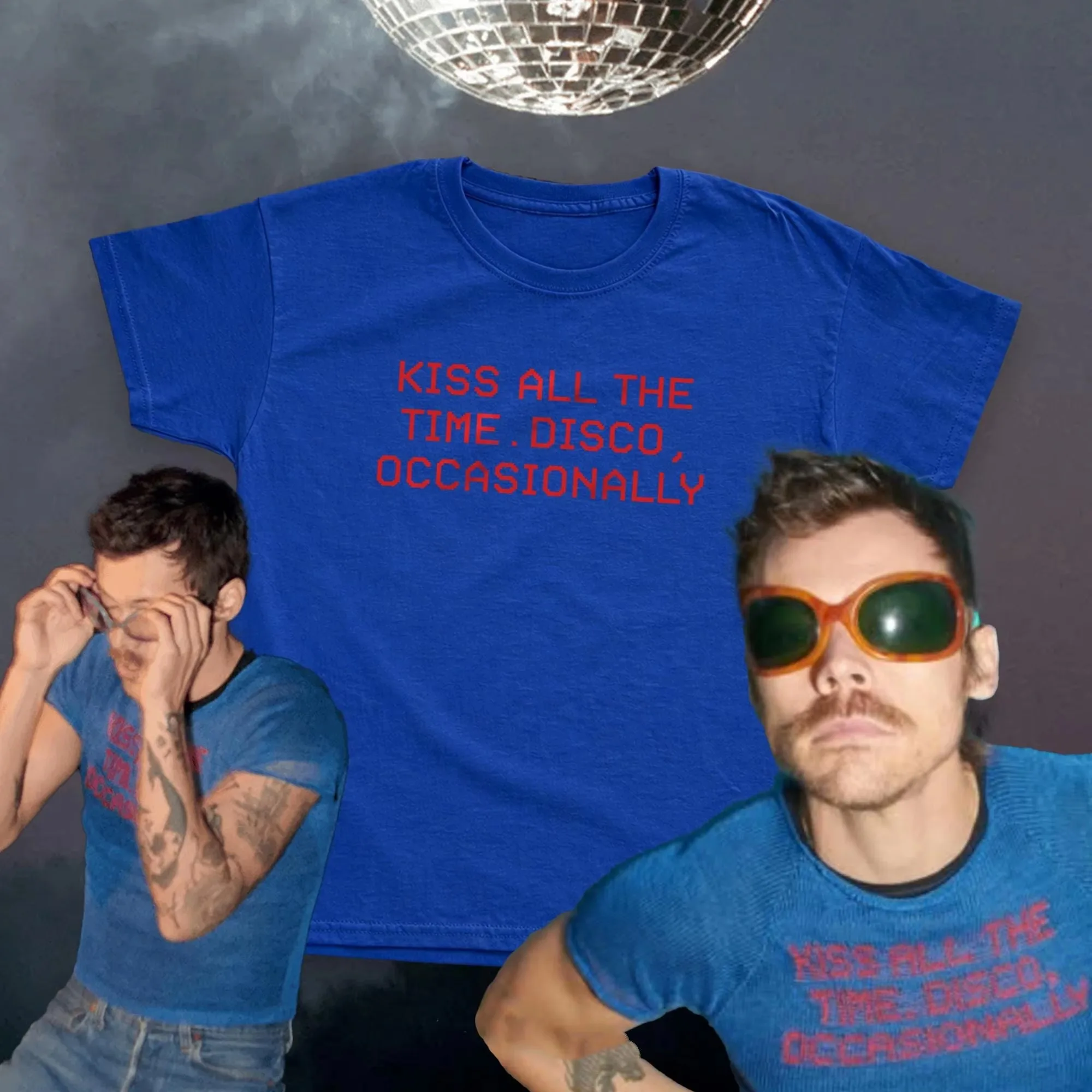 Kiss All The Time Unisex T-shirt Disco Occasional Baby T-shirt Top Harry Style Album Merch New Tour Concert  2026