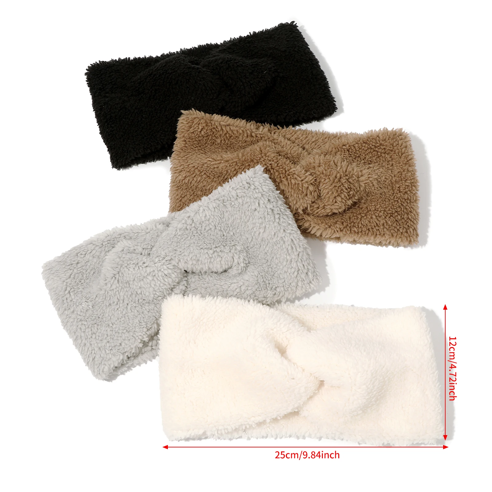 1pc fascia per capelli con nodo incrociato lavorato a maglia per donna autunno inverno fasce elastiche per capelli accessori per capelli da donna copricapo fasce per capelli alla moda