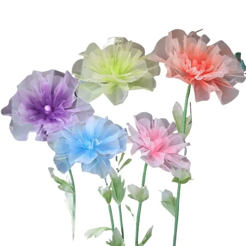 Große künstliche Rosenblüten, riesige, echt anfühlende Kunstblumen für Hochzeitsdekoration, Landschaftsgestaltung, kommerzielle Veranstaltungen und Standortdekoration. – Detail 6