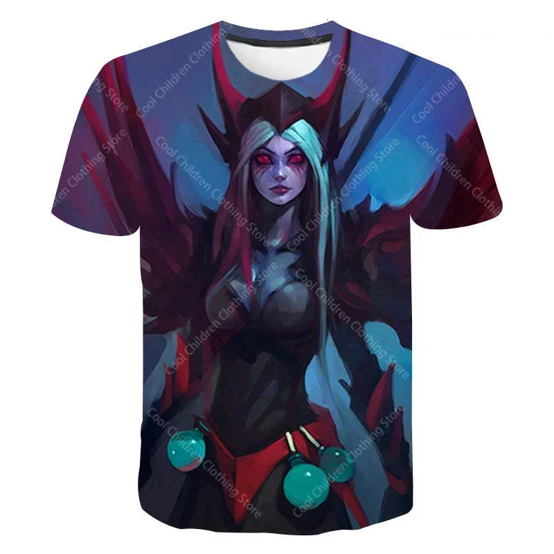 جديد دوتا 2 ثلاثية الأبعاد تي شيرت مطبوع بنين بنات ألعاب تي شيرت قصير الأكمام Harajuku الشارع الشهير بلايز المتضخم ملابس الوالدين والطفل #3