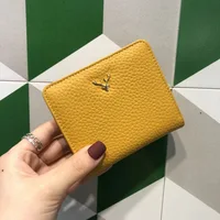 Cowhide Women's Purses Short Thin Small Wallet Chic Christmas Deer Button Ladies Genuine Leather Card Holder Wallet Coin Purse - Image 2