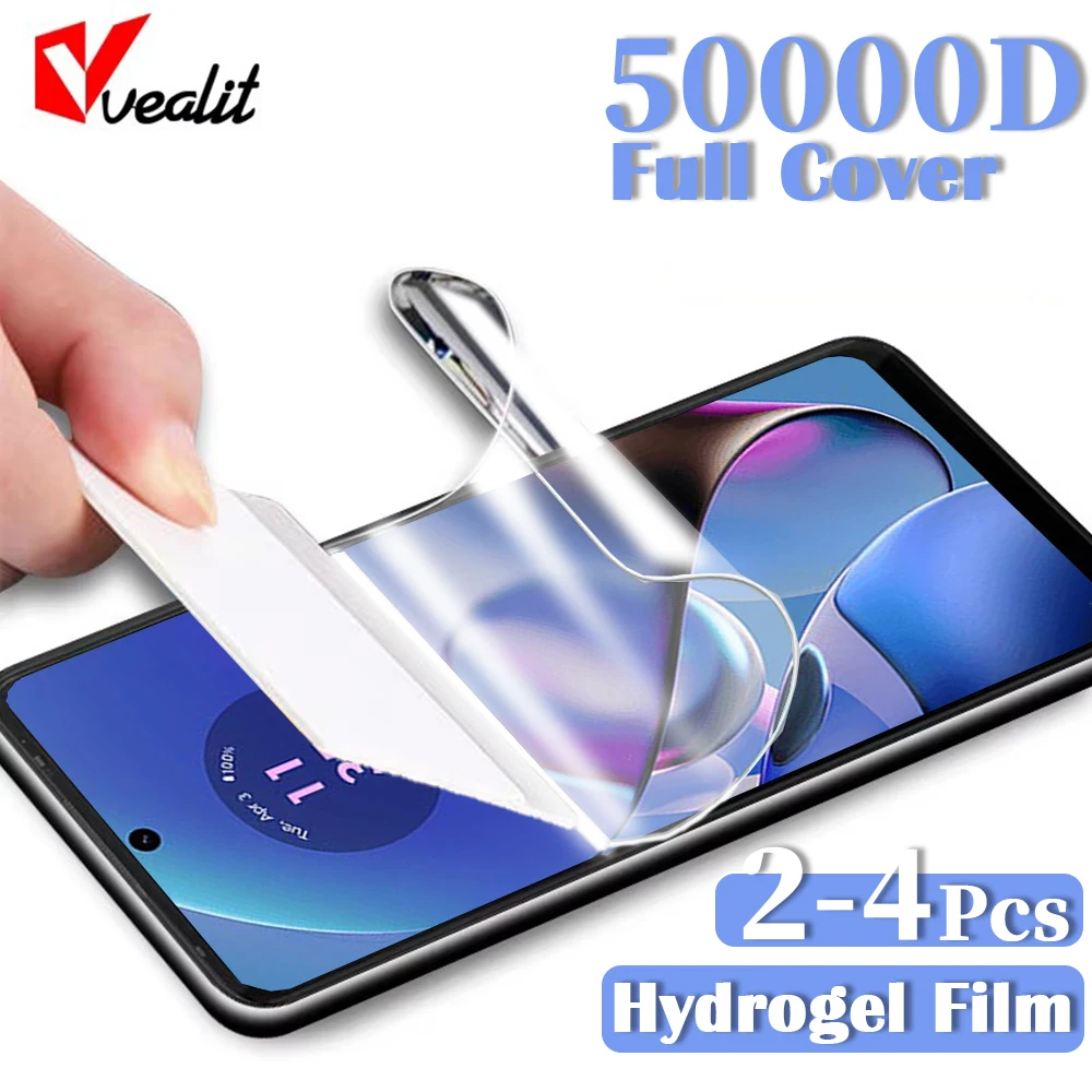 

2-4Pcs Silicone HD Hydrogel Film For Moto Motorola G45 G55 G35 G04 G04S G14 G24 G34 G54 G64 G84 G73 G53 G23 G13 Screen Protector