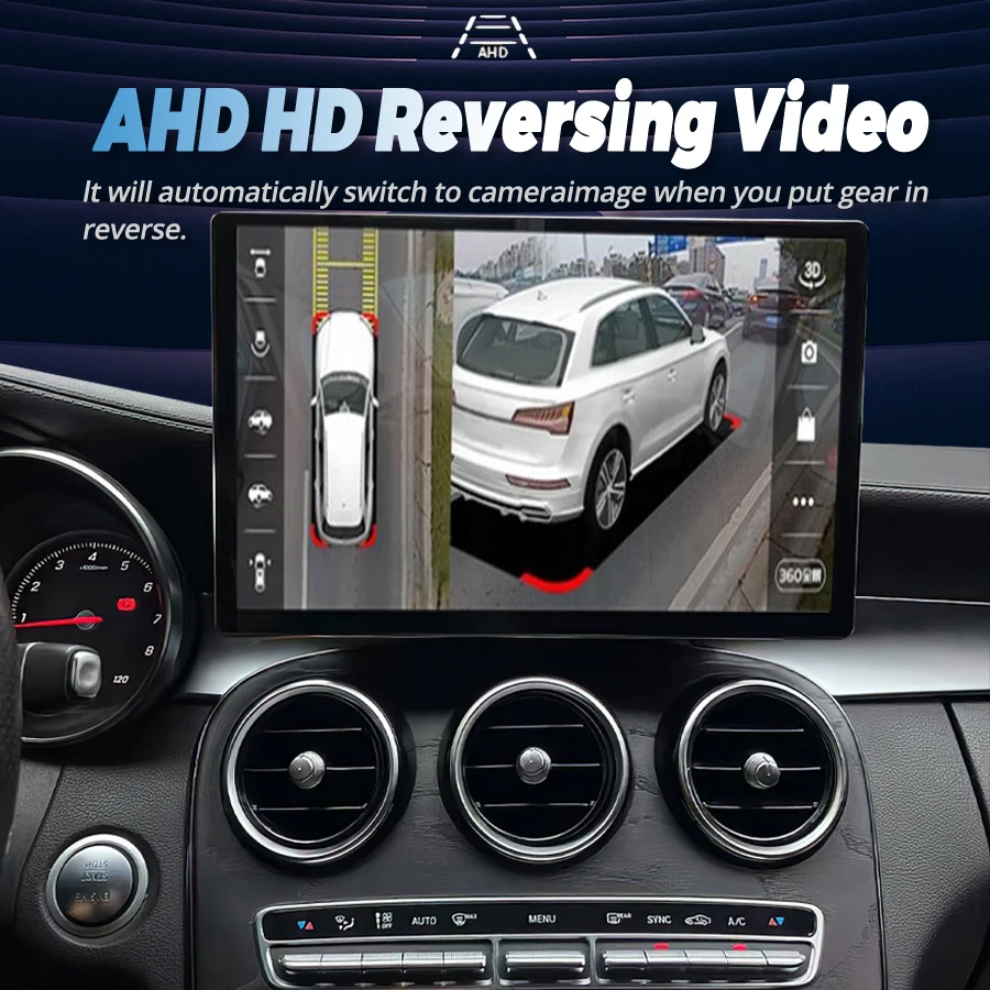 Reproductor automático Carplay Android 14 de 13,3 pulgadas para Mercedes Benz Clase C Clase V W446 W447 X253 W205 2015-2018 Autoradio GPS estéreo HU