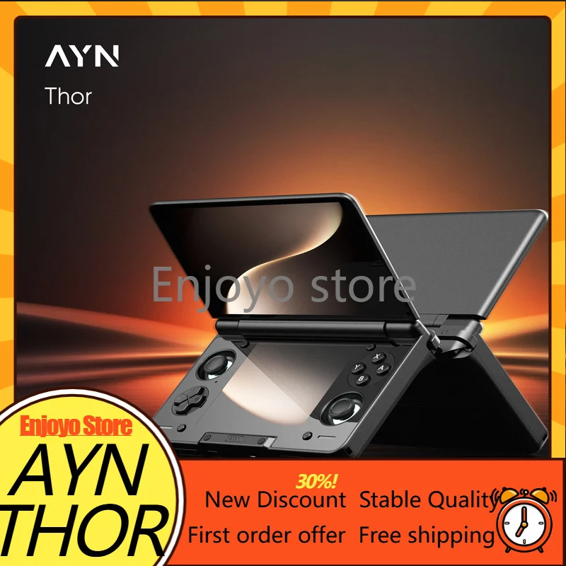 AYN Thor Flip‑Style Dual‑Screen Game Handheld Touch Screen Android 13 Hall Rocker 6000mAh Retro Gaming Console for Enthusiasts